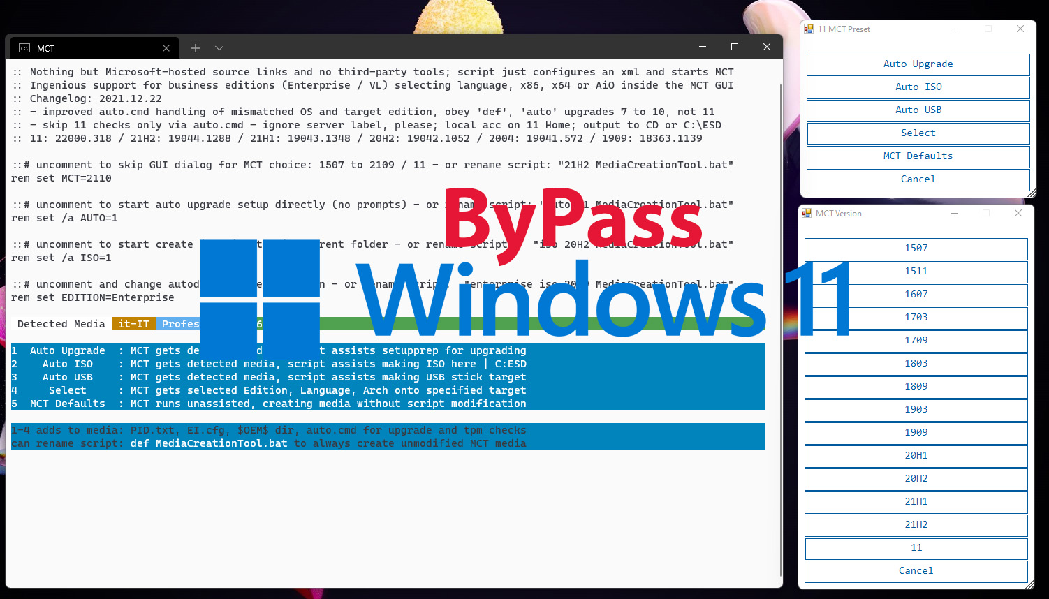 Il Nuovo Bypass Tpm Mediacreationtool Script Per Windows