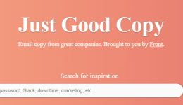 Trova idee di copywriting E-mail con Good Copy