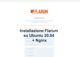 Installazione Flarum Su Ubuntu 20.04