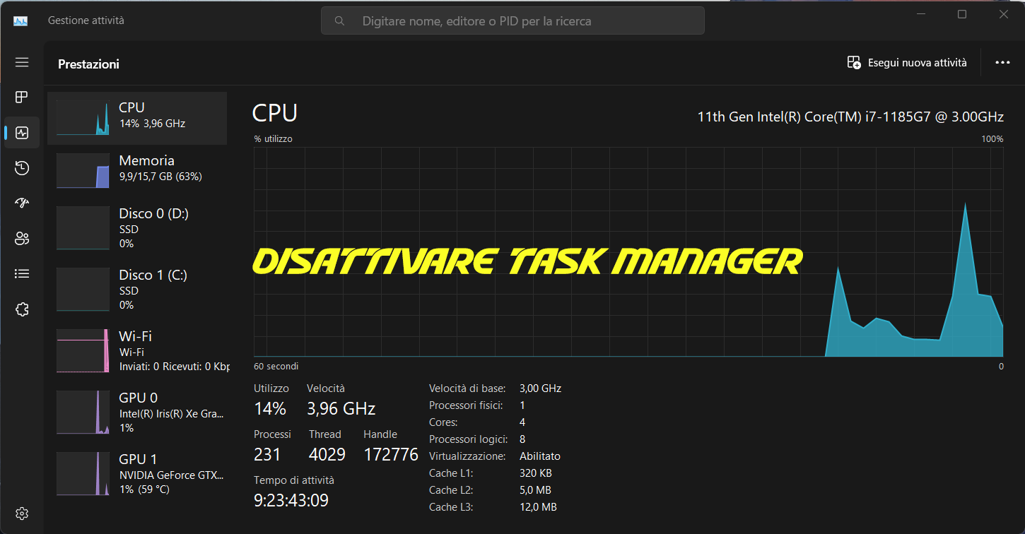 Come disabilitare Task Manager