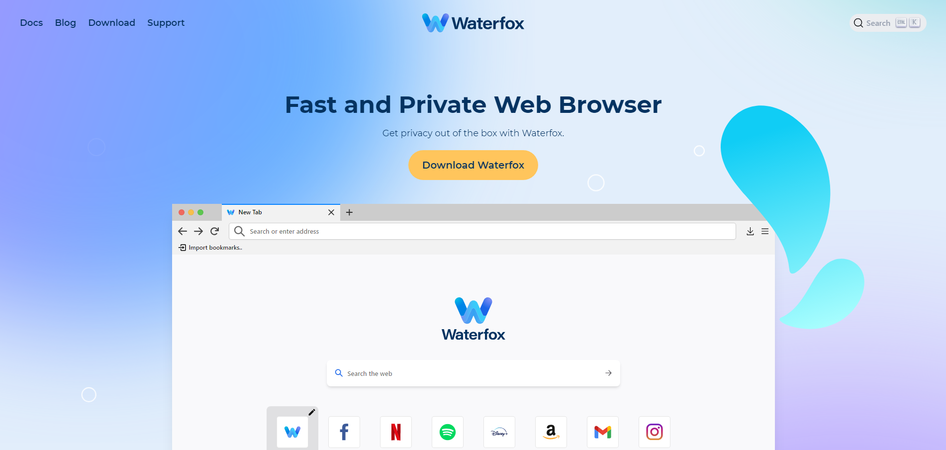 Un nuovo Browser, WaterFox. Scopriamolo insieme