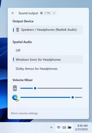 mixer audio windows 11