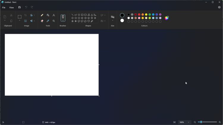 8. Modalità scura in Microsoft Paint Windows 11