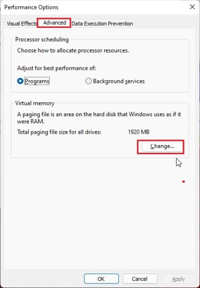 cambiare la memoria virtuale in windows 11