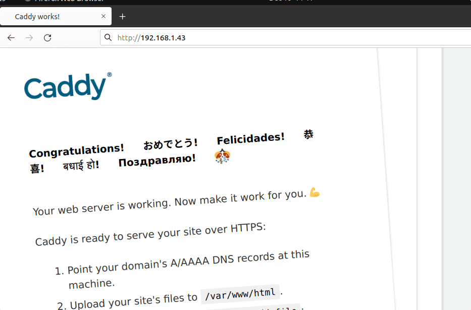 Installazione Caddy Server su Almalinux o Rocky Linux 8