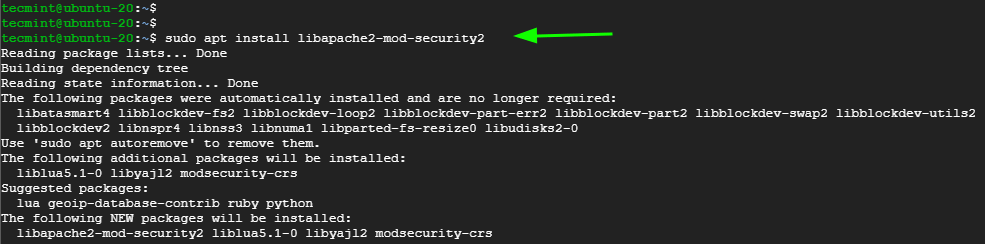 Installa ModSecurity su Ubuntu