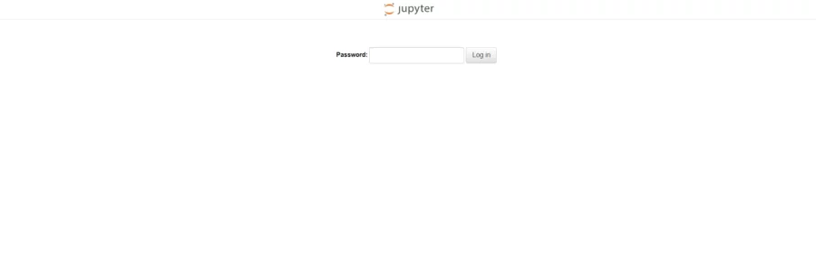 Pagina di accesso di Jupyter